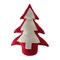 Northlight Plush Pine Tree Christmas Decoration - 15" - Red and White